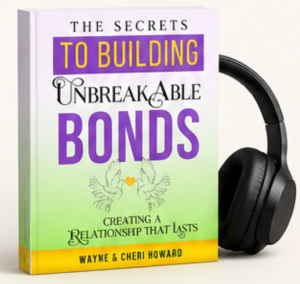 The Secrets to Building Unbreakable Bonds audiobook book cover with headphones